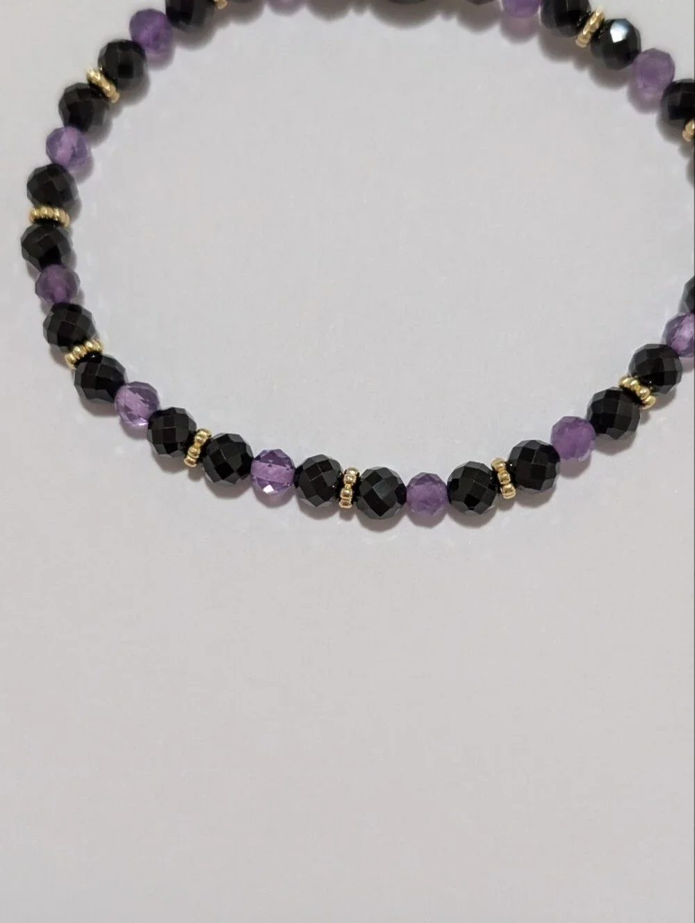 Black Spinel/Amethyst/Onyx Bracelet